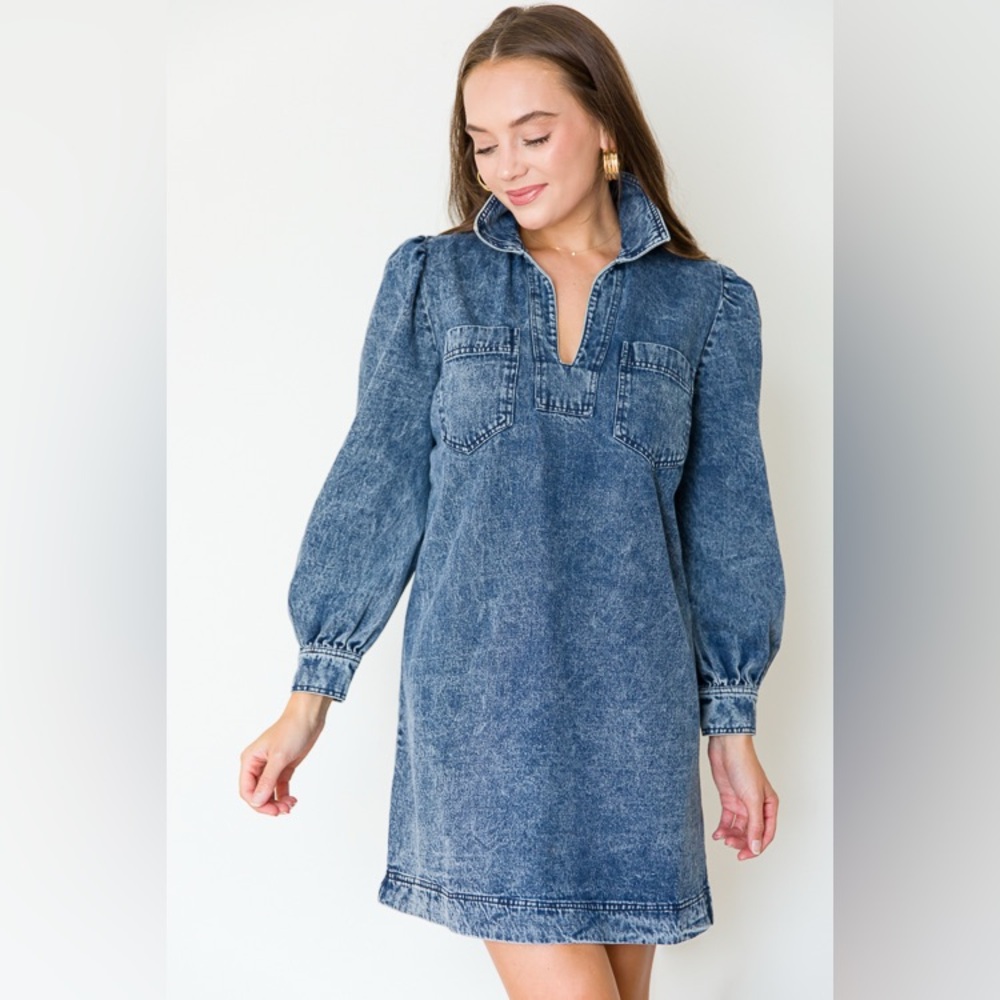 Denim Long Sleeve Dress